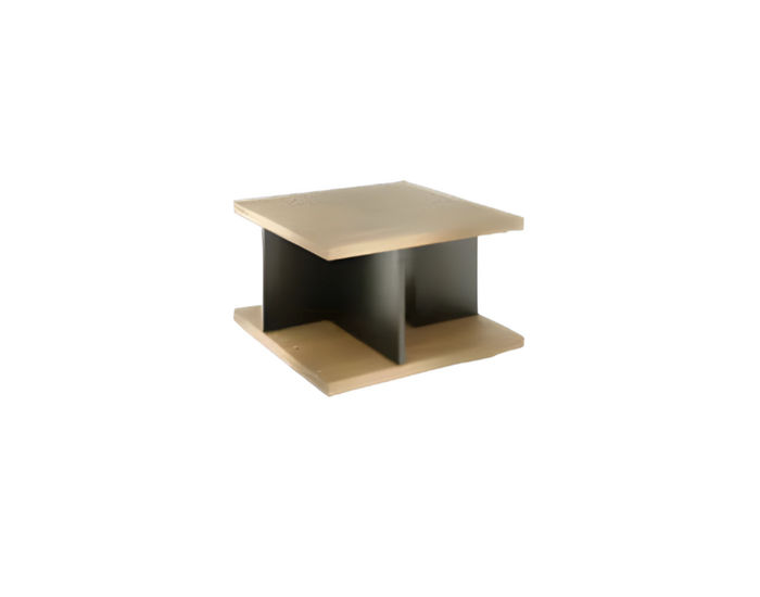 Zeitgenössischer brauner grauer Couchtisch Luxus Kaffeetisch Holz Tisch
