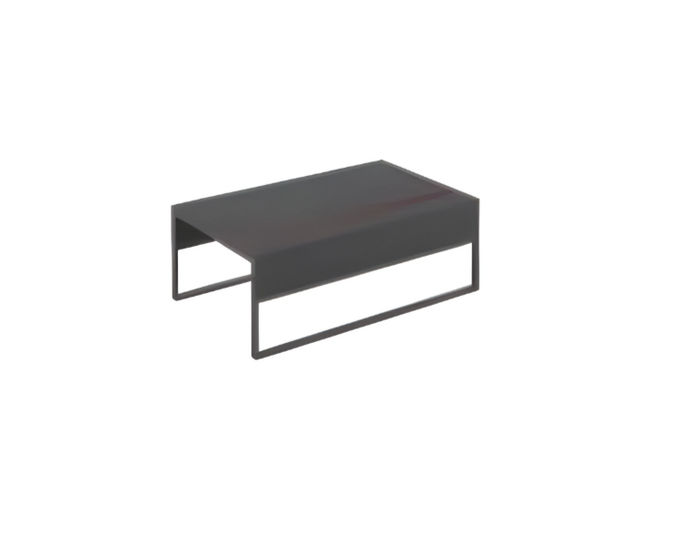 Designer schwarzer Couchtisch Büromöbel deluxe Kaffeetisch Holz Modern
