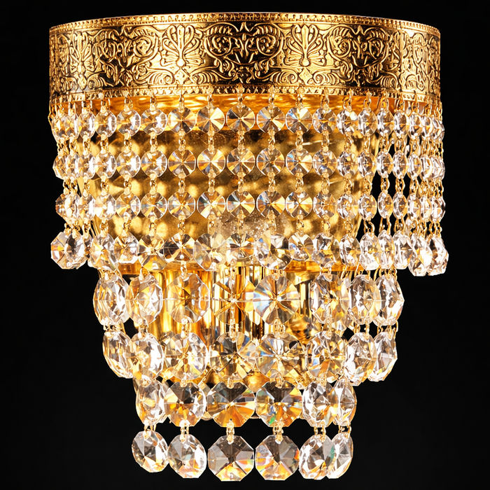 Lampen Wandlampe Wandleuchten Wandleuchte Lüster Wand Kristall Gold