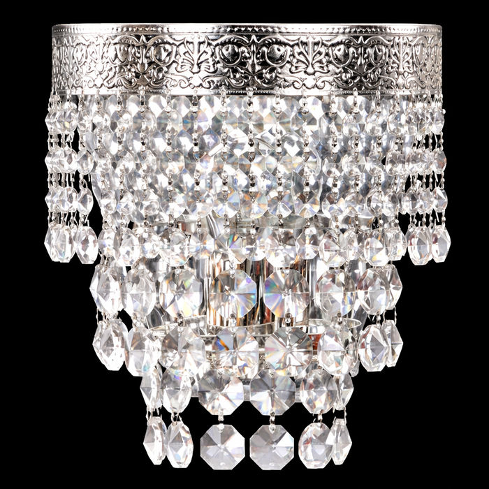 Wandleuchte Wandlampe Wandleuchten Lüster Wand Lampen Kristall Silber