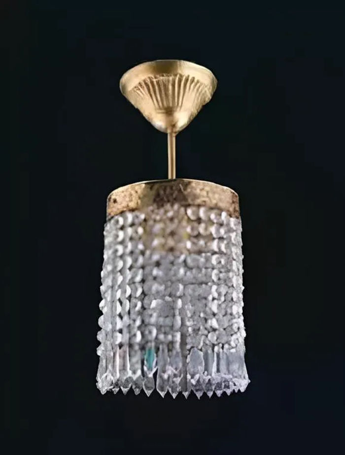 Lüster Deckenleuchter Lampe Gold Kronleuchter Deckenlampe Kristall Art