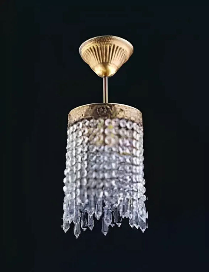 Lampe Deckenleuchter Kronleuchter Gold Deckenlampe Lüster Kristall