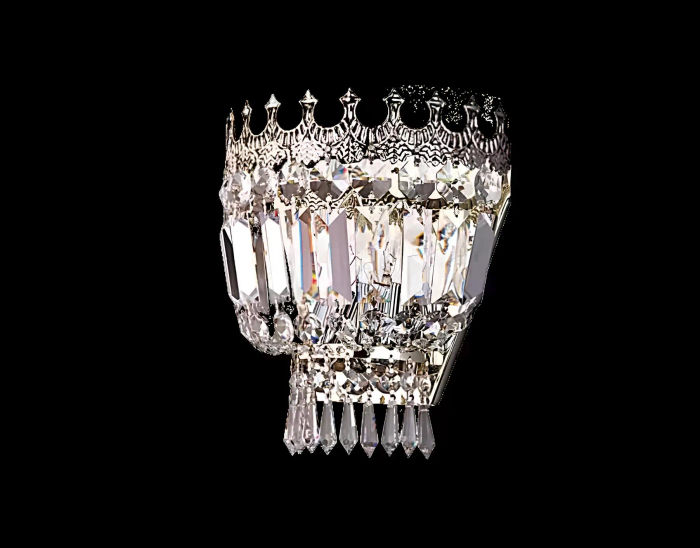 Wandleuchten Wandleuchte Wandlampe Lüster Wand Lampen Kristall Silber