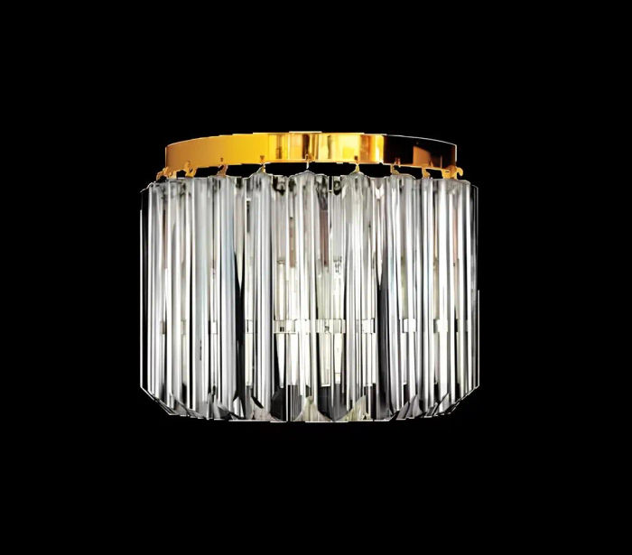 Lüster Deckenleuchter Luxus Gold Kronleuchter Deckenlampe Kristall Art