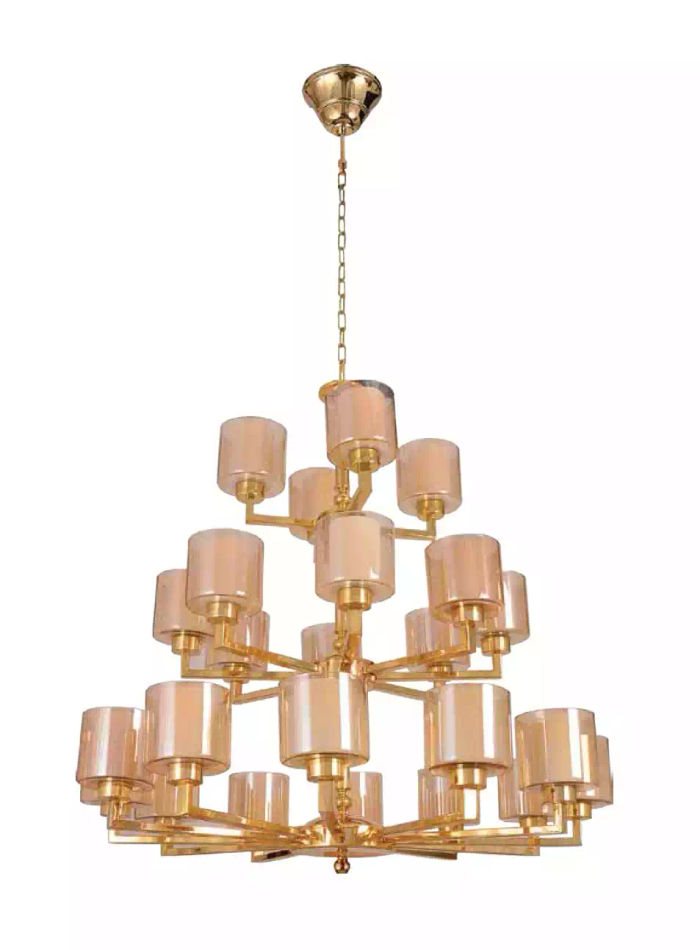 Kronleuchter Deckenleuchter Modern Gold Deckenlampe Lüster Glas XXL