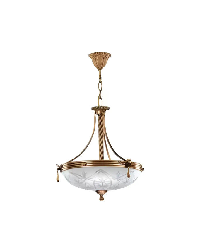 Kronleuchter Deckenlampe Lüster Deckenleuchter Lampe Glas Grau Gold