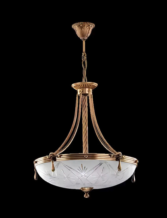 Lampe Deckenlampe Lüster Deckenleuchter Kronleuchter Glas Grau Gold