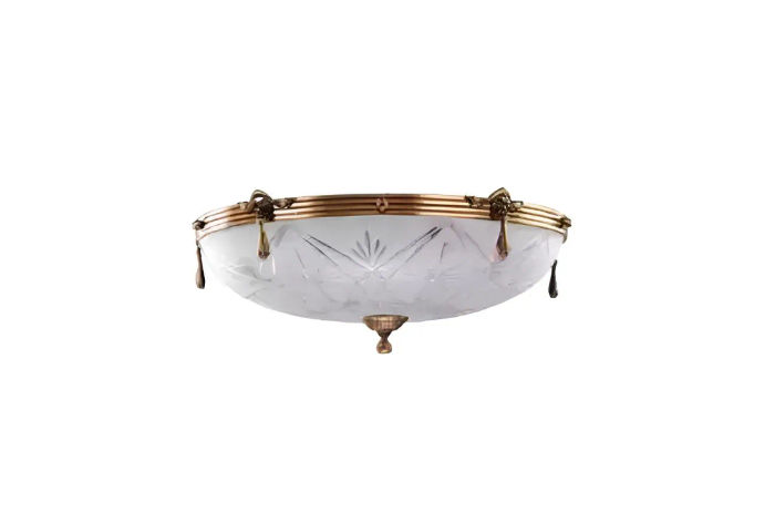 Lüster Deckenlampe Deckenleuchter Grau Lampe Kronleuchter Glas Gold