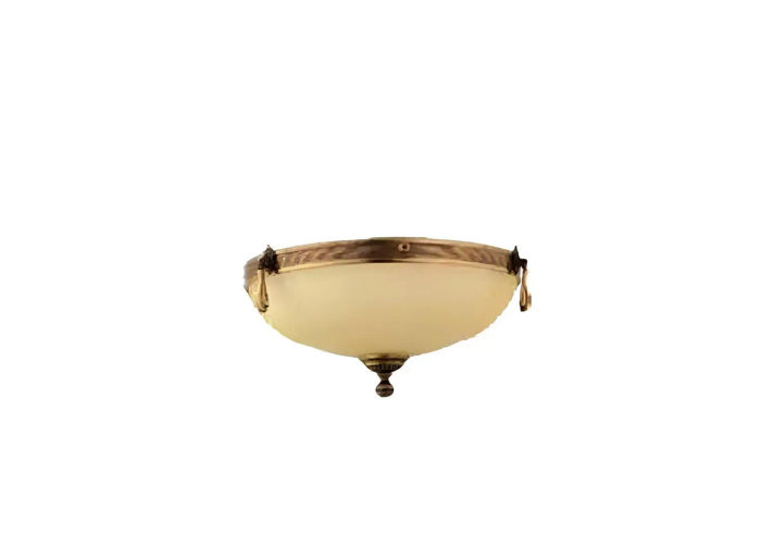 Lüster Deckenleuchter Lampe Deckenlampe Kronleuchter Glas Beige Art