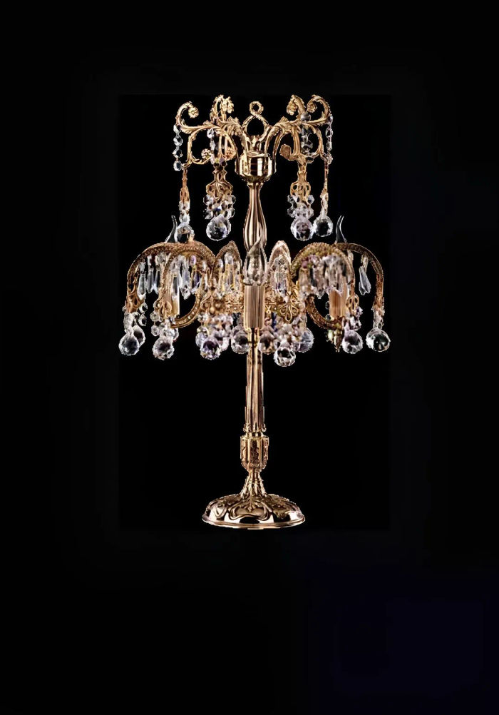 Tischleuchte Schlafzimmer klassisch Nachttischlampen Luxus gold neu