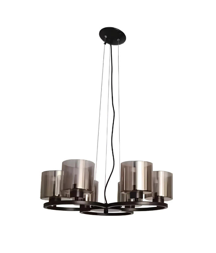 Deckenlampe Luster Decken Beleuchtung schwarz Luster Glass