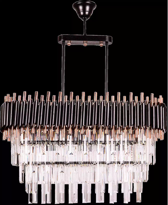 Kronleuchter Deckenleuchter Luxus Grau Deckenlampe Lüster Kristall