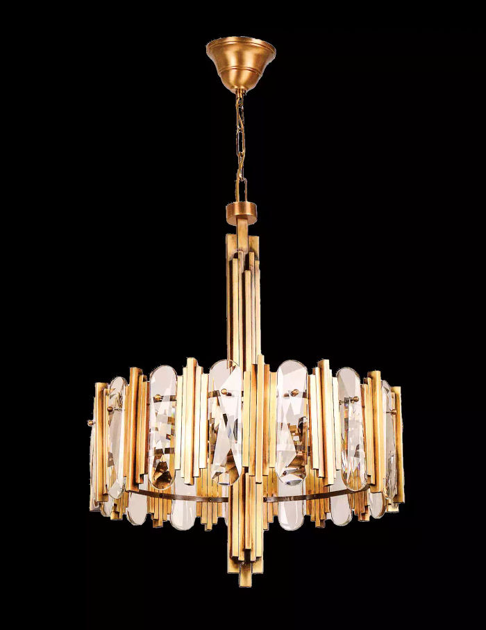 Luxus Deckenleuchter Gold Kronleuchter Deckenlampe Lüster Kristall