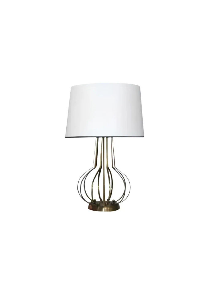Tischlampe Tischleuchte Lampe Leuchten Luxus Lampen Tisch Metall Weiß