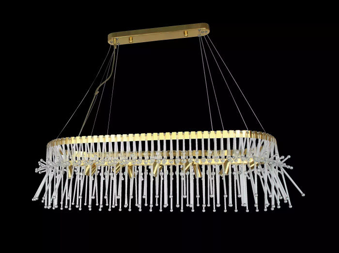 Esstisch Lampe Deckenlampe Kronleuchter Deckenleuchter Luxus Gold Lüster Glas