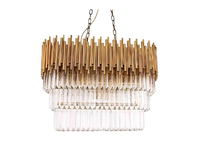 Leuchte Deckenlampe Kronleuchter Deckenleuchter Luxus Gold Lüster Kristall