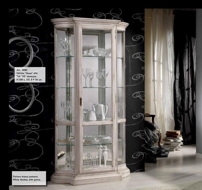 Luxus Holz Vitrine Anrichte Design Schränke Weiß Italienische Möbel Schrank Neu