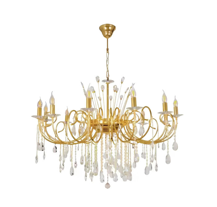 Kronleuchter Leuchte Lampe Wohnzimmer Goldglas Luxus Deckenleuchte Lampen