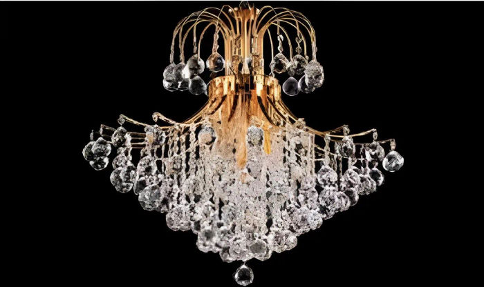 Luxus Kronleuchter Deckenlampe Deckenleuchter Goldene Königliche Lüstern