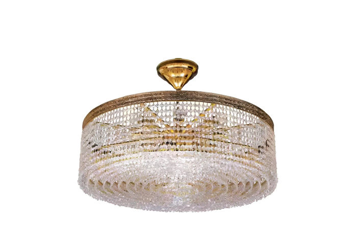 Luxus Deckenleuchter Lüster Kronleuchter Deckenlampe Gold Kristall Lampe