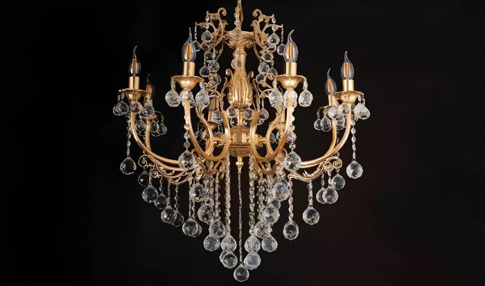 Kronleuchter Kristall Luxus Deckenleuchter Lüster Deckenlampe Gold Lampe