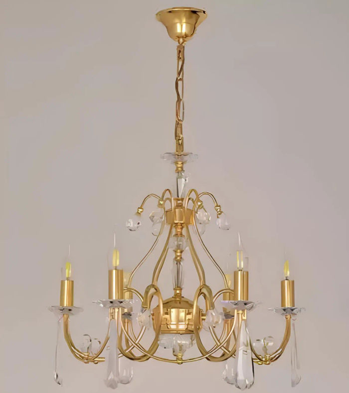 Klassische Deckenlampe Kronleuchter Deckenleuchter Gold Lichtkronleuchter Neu