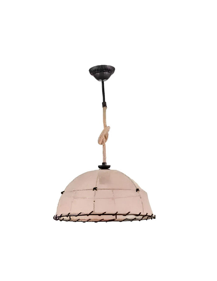 Deckenlampe Deckenleuchter Lüster Kronleuchter Lampe Beige Modern Seil