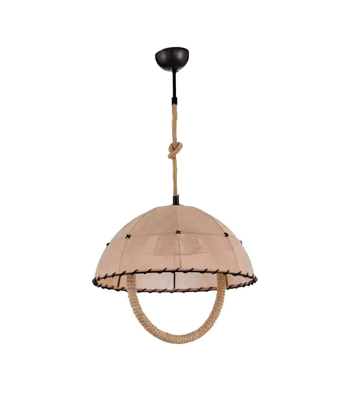Deckenlampe Deckenleuchter Lüster Kronleuchter Lampe Beige Modern Seil