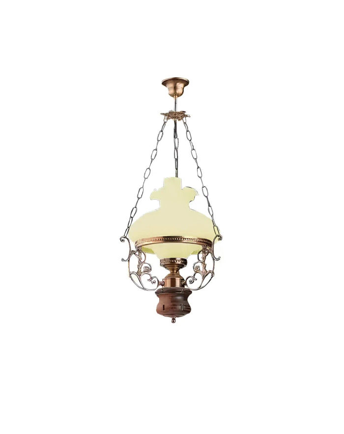 Deckenlampe Lampe Deckenleuchter Lüster Kronleuchter Glas Beige Barock