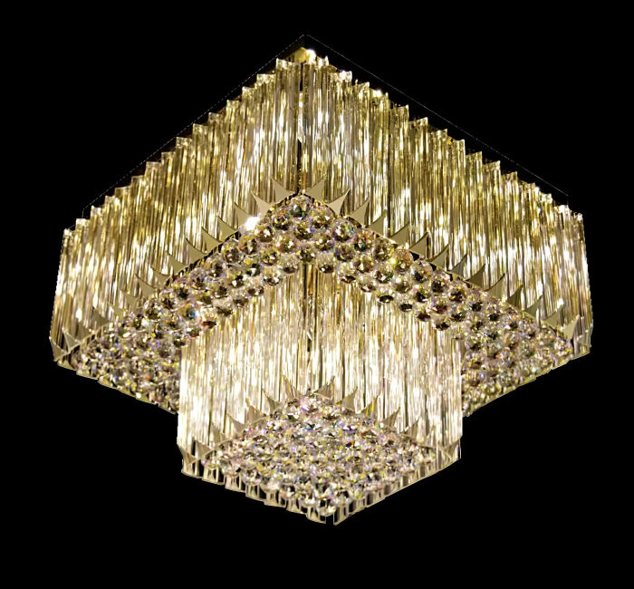 Kronleuchter Decke Lampe Wohnzimmer gold Luxus Beleuchtung Kristall