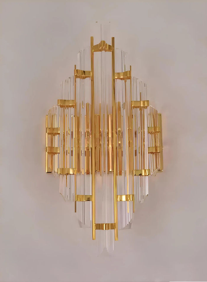 Wandleuchte Design Flur Lampen WohnZimmer Luxus neu gold