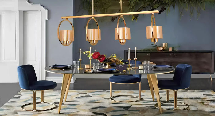 Deckenlampe Deckenleuchten Lampe Leuchte Luster Glass Luxus Esszimmer