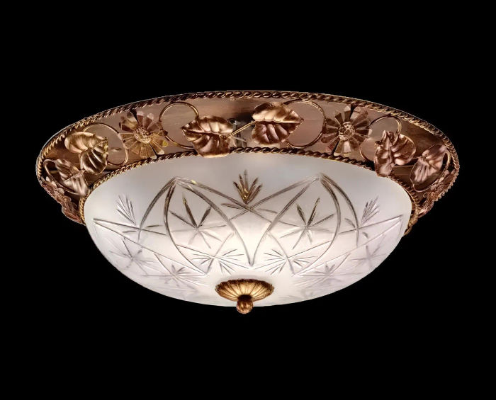 Deckenleuchter Lüster Kronleuchter Deckenlampe Lampen Glas Gold Art