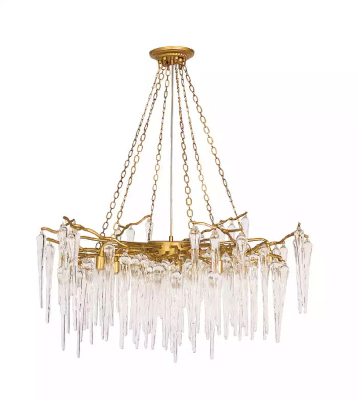 Deckenlampe Wohnzimmer Deckenleuchte Kristallleuchte Lampe Leuchte Stil gold
