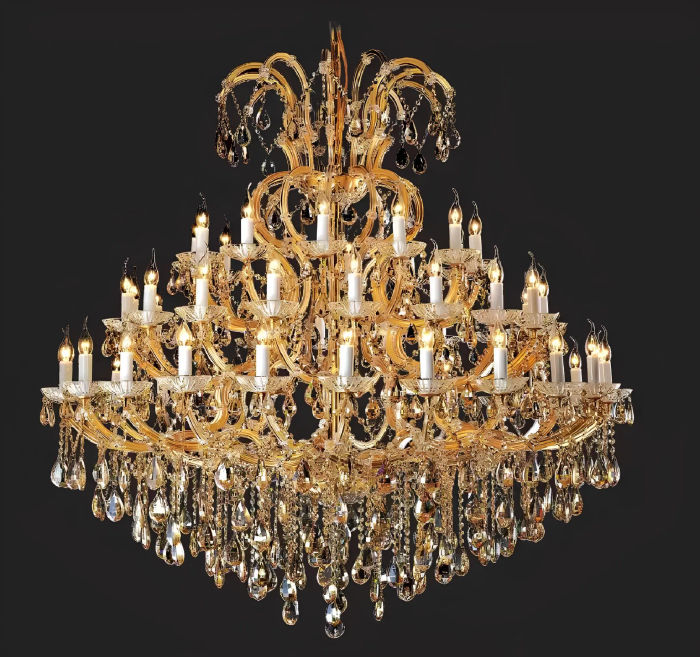 luxuriöser Kristall Kronleuchter Qualität Lampe Leuchten Wohnzimmer Luxus