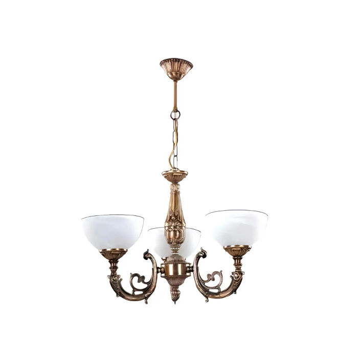 Deckenleuchter Antique Lüster Kronleuchter Deckenlampe Lampe Glas Gold
