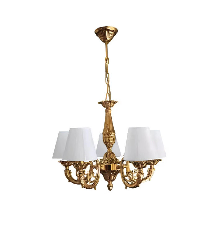 Lüster Kronleuchter Deckenleuchter Deckenlampe Lampen Zink Gold Art