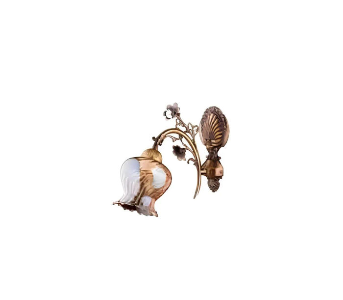 Wandlampe Wandleuchten Blumen Wandleuchte Lüster Wand Lampe Braun Glas