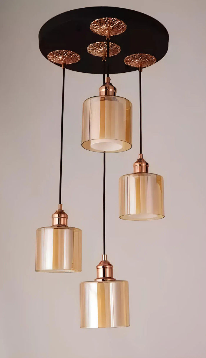 Leuchte Kronleuchter Deckenleuchter Deckenlampe Lüster Modern Gold