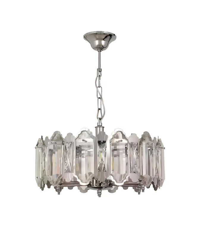 Kronleuchter Luxus Decken Pendel Küchen Wohnzimmer Lampe neu silber
