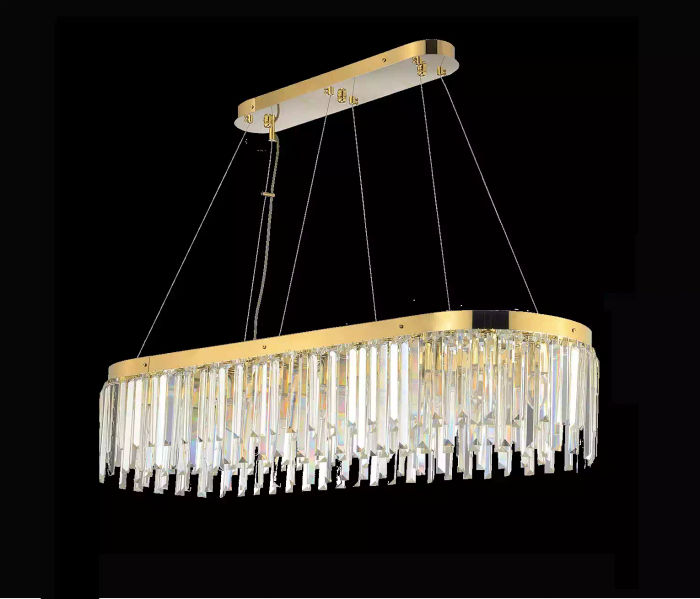 Kronleuchter Kristall Luxus Gold Pendel Hänge Lampe Leuchte Wohnzimmer