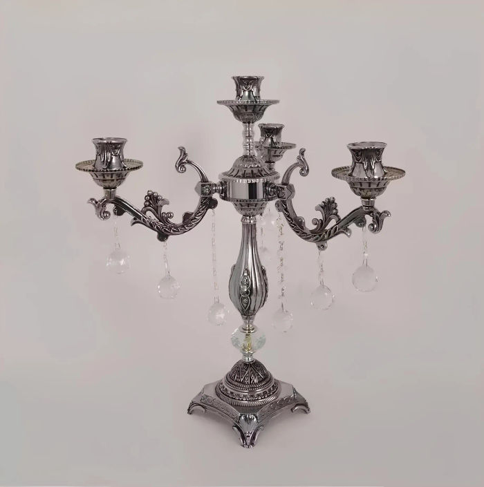 Tischlampe Nachttischlampe Leuchte LuxusTischlampe Wohnzimmer silber