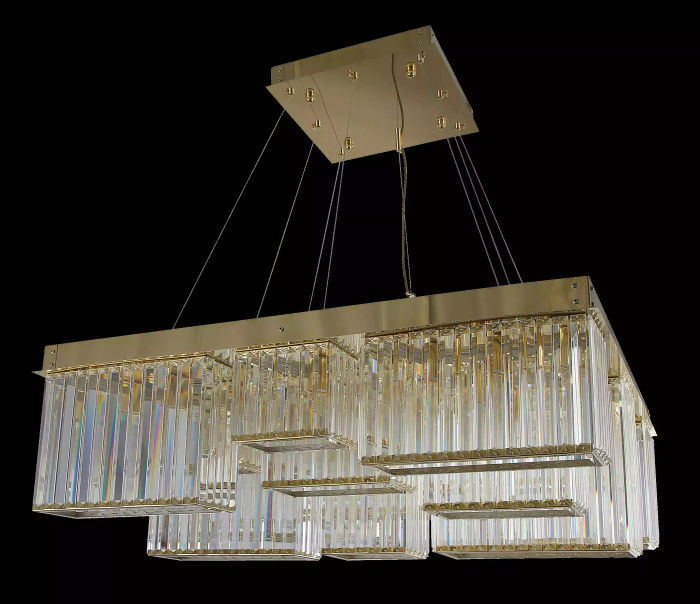 Kronleuchter Goldfarben Wunderschöner Decken Kristall Lampe Wohnzimmer Luxus