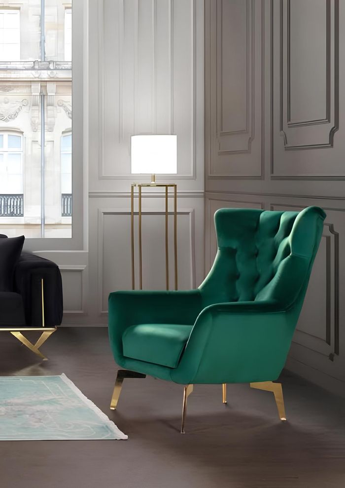 Sessel Einsitzer Luxus 1 Sitzer Polster Sitz Designer Textil Sitz Stoff Modern