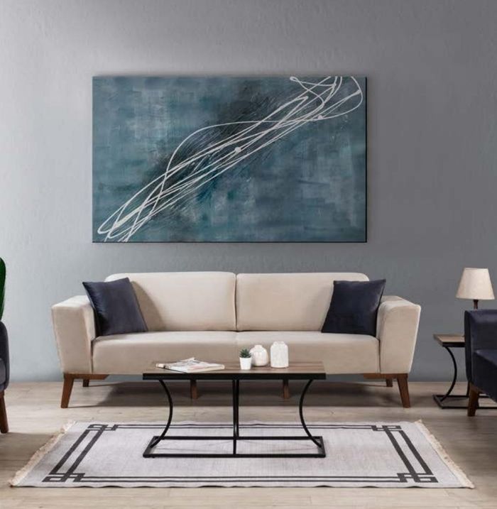 Sofagarnitur 3+3+1 Sitzer Set Design Sofa Couchgarnitur Textil Sessel Wohnzimmer