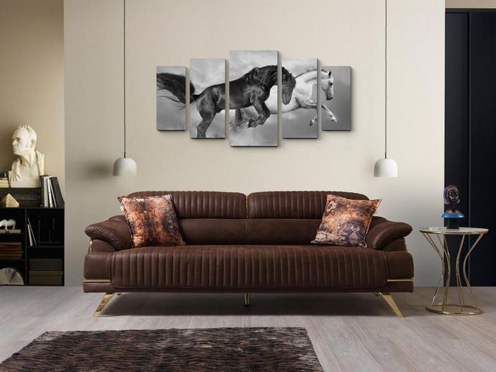 Sofa Design Sofas Polster Couchen Kunstleder Relax Moderne Dreisitzer 3 Sitzer