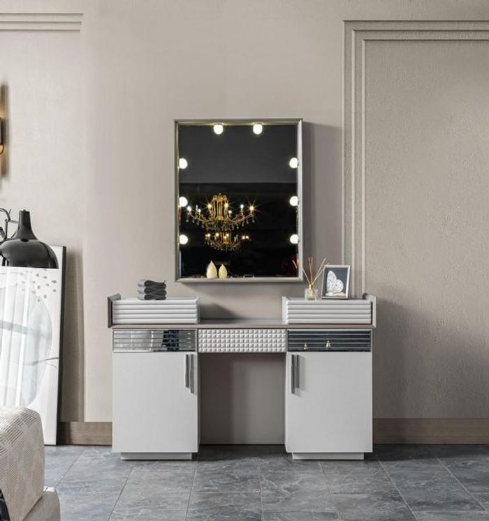 Kommode Weiß Luxus Holzmöbel Hochwertig Design Moderne Schlafzimmer Einrichtung