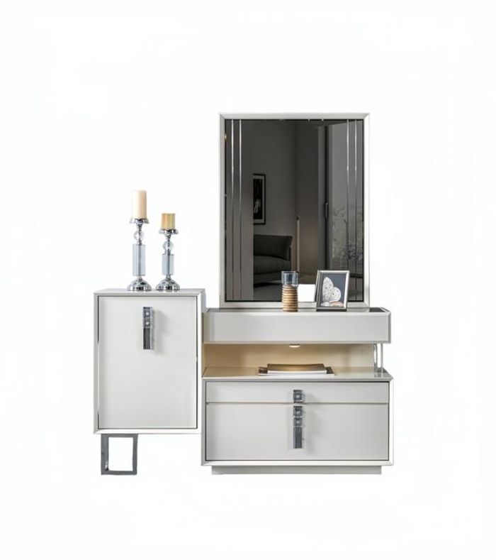 Kommode Weiß Luxus Holzmöbel Design Moderne Schlafzimmer Einrichtung stilvolle
