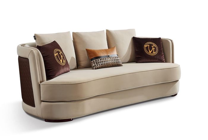 Wohnlandschaft Sofagarnitur 3+1+1 Sitzer Ledersofa Couch Garnitur Polstergruppe
