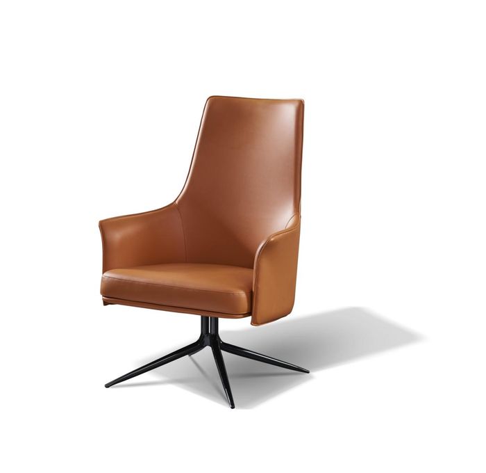 Sessel Design Couch Sofa Relax Leder Lounge Club Polster Sitzer Luxus Orange Neu